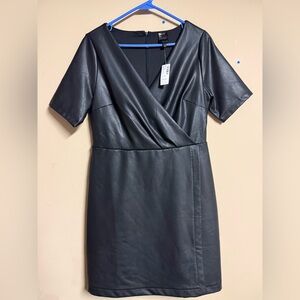 NWT Reitmans Rock & Shine Black Faux Leather Mini Dress
Size Medium